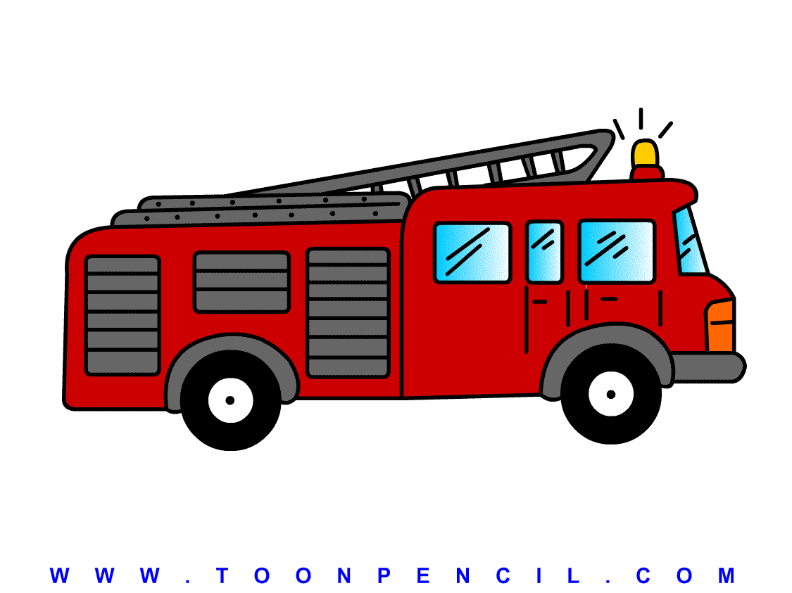 74-Learn How to draw a Fire Engine for kids, step by step, kids ...