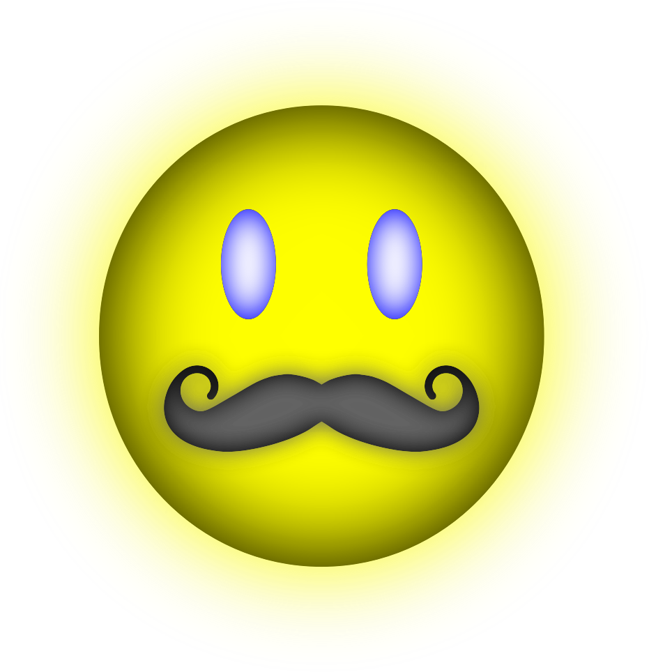 Clipart - Happy Face Mustache