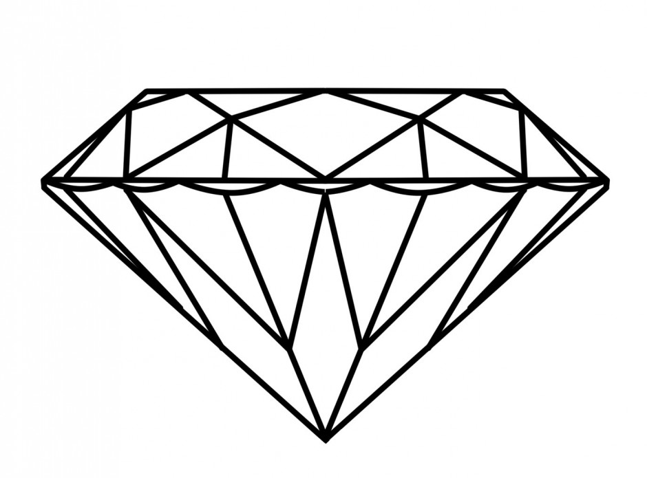 Diamond Coloring Pages Clipart