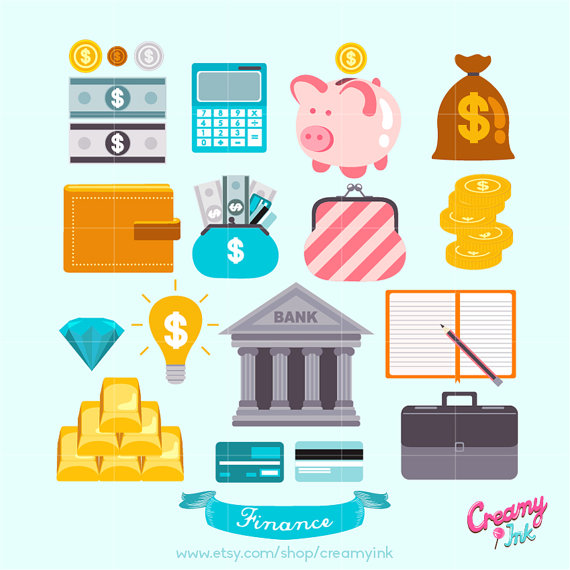 Save Money Digital Vector Clip art / Finance Clipart Design ...