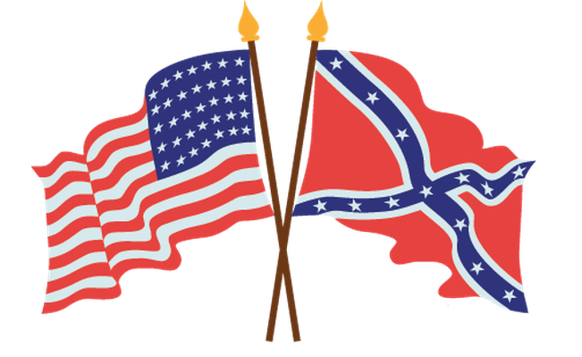 Civil war flags clipart