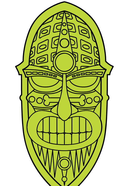 Tiki Mask Template ClipArt Best