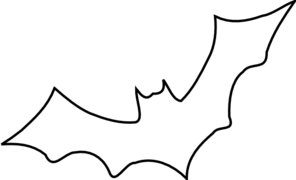 Free bat clipart black and white