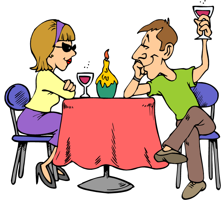 Dinner with friend clipart