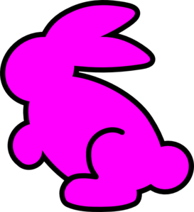 Purple rabbit clipart