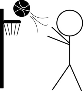 Basketball Clipart Image - Clip art Illustration of a Stick Figure ...