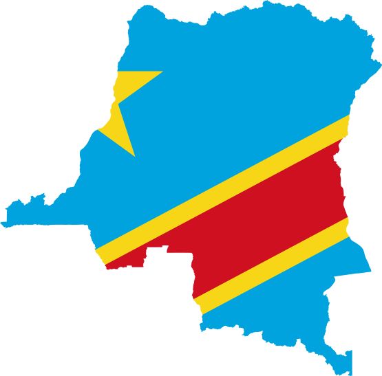 Flag Map of the Democratic Republic of the Congo Drapeau Bandiera ...