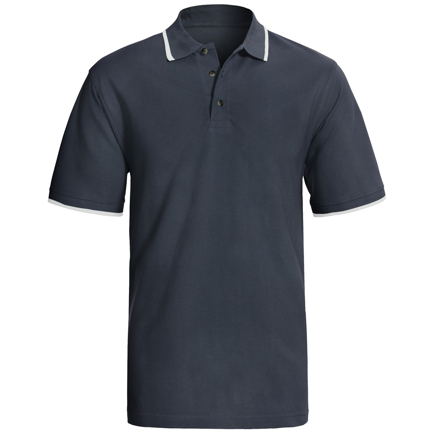 Contrast Collar Polo Shirt - Short Sleeve (For Men) - Save 70