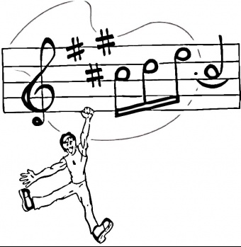 Holding on Musical Notes coloring page | Super Coloring