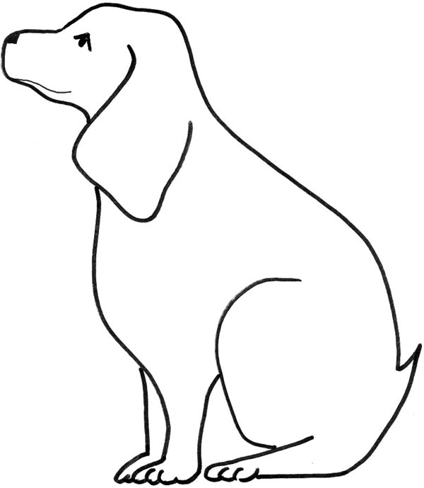 clipart dog outline - photo #16