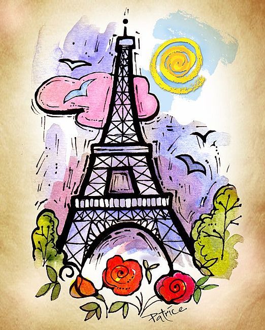 Eiffel Tower Paris Drawing | Berkeley Travel Blog