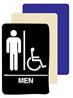 Item # Handicap Accessible Men's Room Sign, Braille Signs On ...
