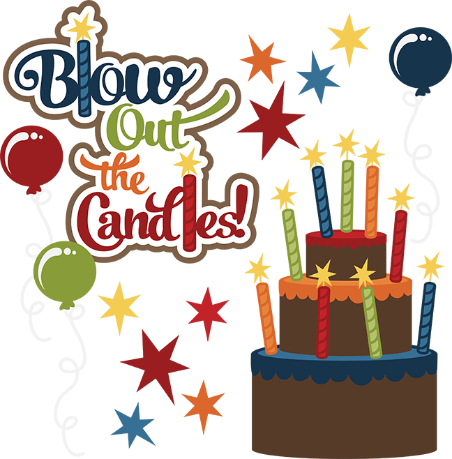 Blow Out The Candles SVG birthday clipart cute birthday clip art ...