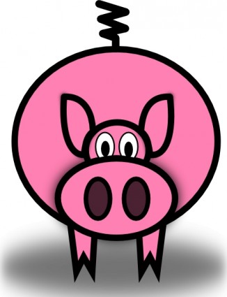 Pink Pig clip art Vector clip art - Free vector for free download