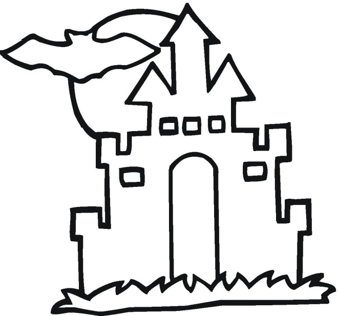 free haunted house clipart black and white - photo #41