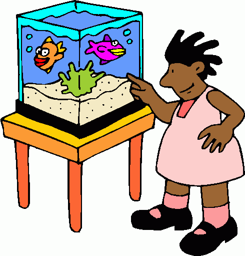 girl_watching_fish clipart - girl_watching_fish clip art