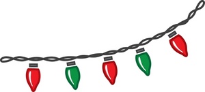 Free Christmas Clipart Image - String of Colorful Christmas Lights