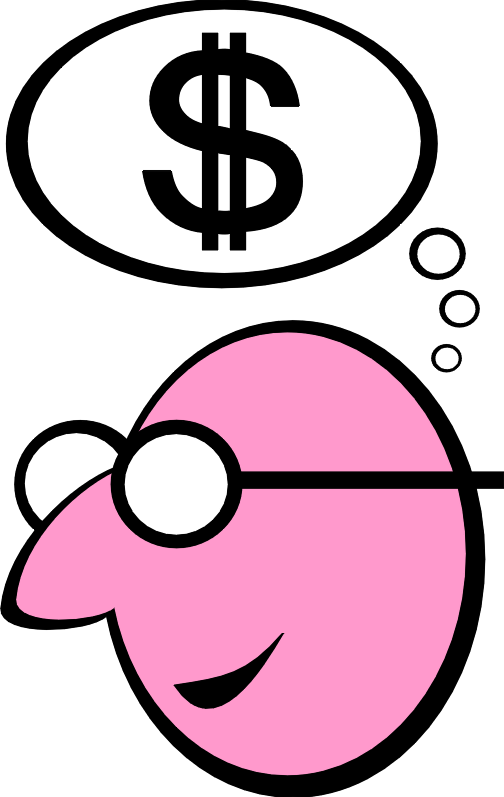 thinking of money clipart - photo #2