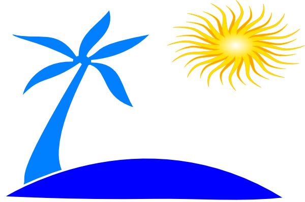 clipart palm tree beach - photo #13