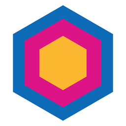 Hexagon logo geometric polygonal - Transparent PNG/SVG