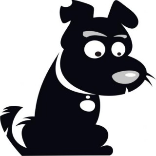 Black Dog 02 Medium - Litle Pups