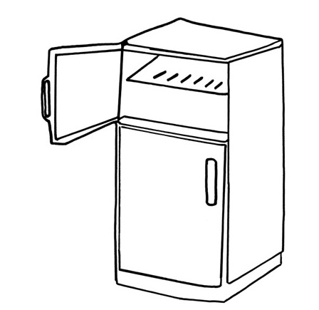 Colouring Picture Of Refrigerator - ClipArt Best