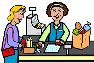 Grocery Shopper and Cashier
