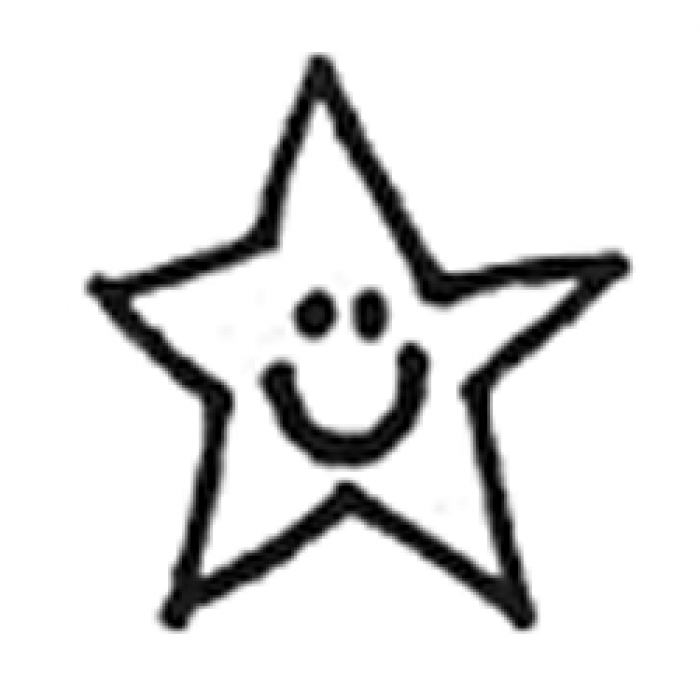 Smiley Star Self-Inking Rubber Stamp