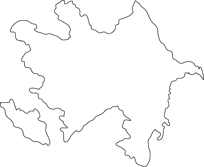 Azerbaijan outline map