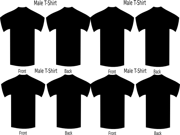 1,014 views Black T Shirts X Four clip art - vector clip art online, royalty ...