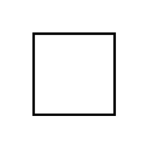 Small square outline clipart