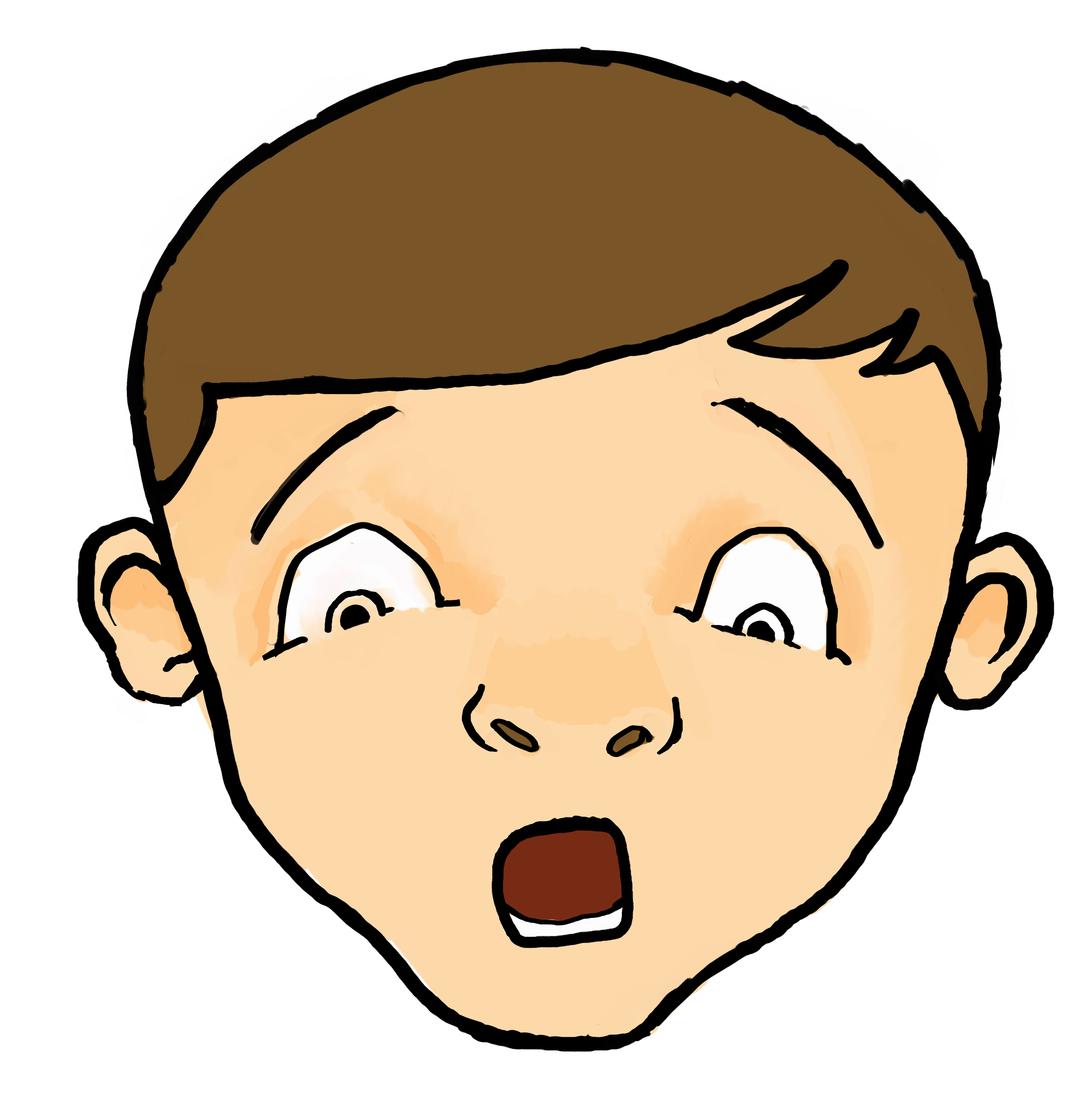 Clipart shocked face