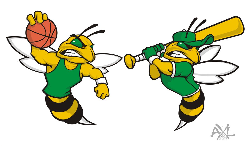 Hornet mascot clipart