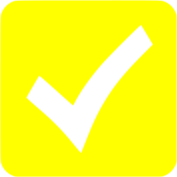 Yellow check mark 8 icon - Free yellow check mark icons