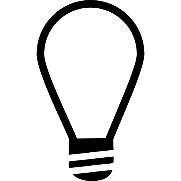 Lamp light bulb outline Icons | Free Download