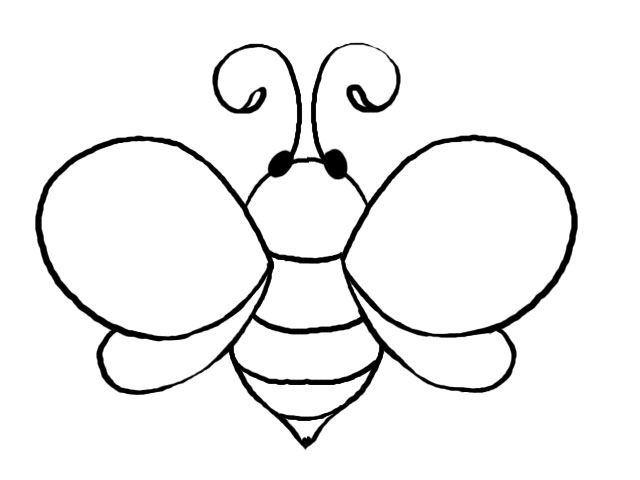 Best Photos of Printable Honey Bee Stencil - Printable Alphabet ...