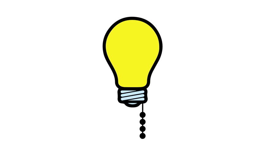 Light Bulb Flashing On And Off. Changing Background. Stock Footage ...