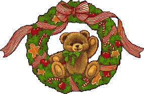 Christmas teddy bear clip art