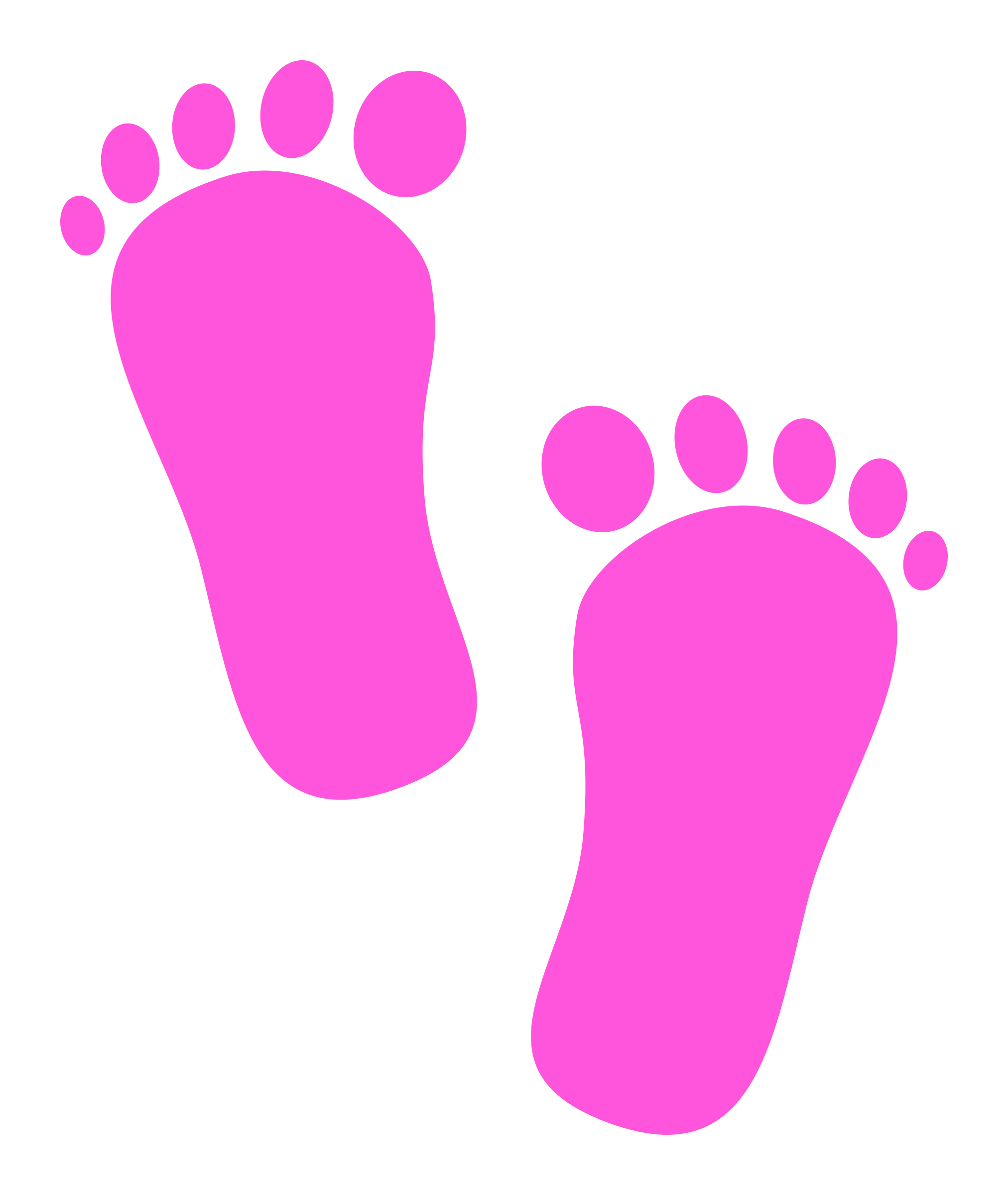 Pink Baby Footprints Clipart Best