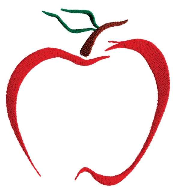 Red Apple Outline Clipart