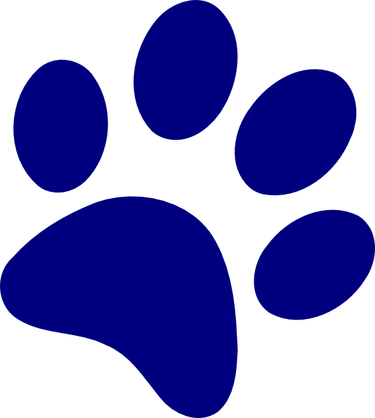 Blue Paw Clipart