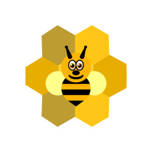 Clipart bees honeycomb image