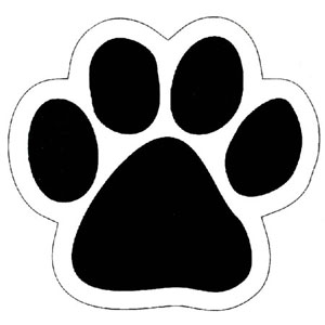 Clipart dog paw prints