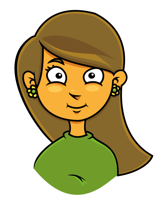 Happy Face Girl Clipart