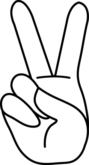 Peace sign fingers clipart