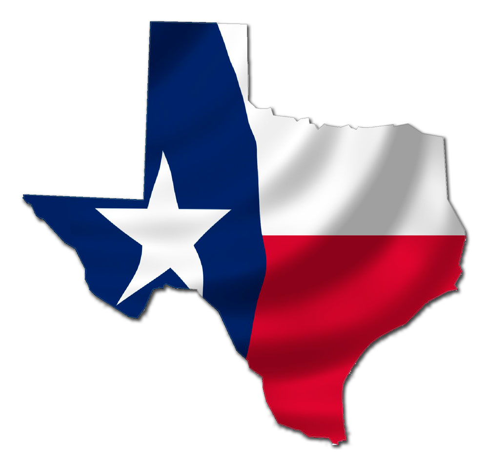 texas state flag waving clipart