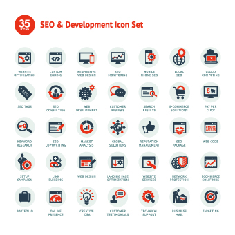 Different Web icons set 04 - Vector Icons, Vector Web design free ...