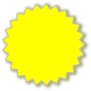 Starburst Outline Yellow clip art - vector clip art online ...