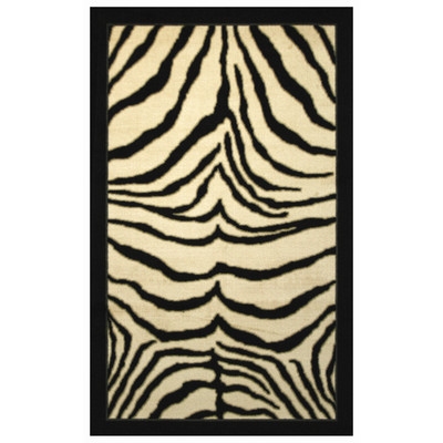 Wildon Home ® Zebra Print Border Rug | Wayfair