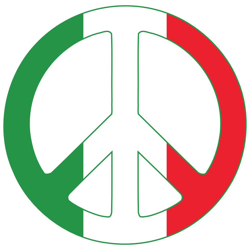 Italy Peace Symbol Flag 3 Peace Flags Peace Symbol Sign CND Logo ...